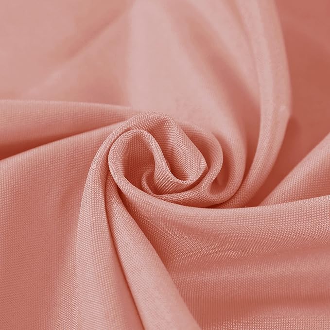 Fokitut 2 Pack Waterproof Round Tablecloth, 90 Inch, Stain Resistant and Wrinkle Polyester Table Cloth, Fabric Table Cover for Kitchen Dining, Wedding, Party, Holiday Dinner-Dusty Pink