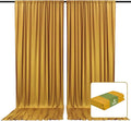 2 Panels Gold Backdrop Curtain, 10 x 10 Feet Background Curtains for Parties, Weddings, Baby Showers, Bachelorette Halloween, Christmas Birthday Party Photoshoot Backdrop Curtains Decorations