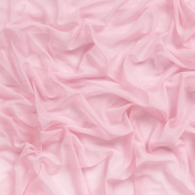 VDS Pack of 1 Panel (30 Inch X 30 Feet) Wedding Arch Draping Fabric Sheer Chiffon Fabric Drapery for Wedding Ceremony Reception Swag Backdrop Canopy Chuppah ARBO Altars Decoration (Blush Pink)