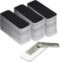 Name Tag/Badge Blanks - 100 Pack - 1" X 3" (Black) Round Corners, Magnetic Backing