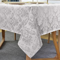 Jacquard Tablecloth Rectangle for Table, Waterproof & Non Slip Fabric Table Cloth for Dining Tables, Parties and Buffet Decorative Tables Cover, 60 x 84 Inch Grey