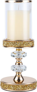 Candle Holder, Pillar Candle Holders, Crystal Candlesticks Holder for Wedding, Parties, Events, Chirstmas,Home Decor, Table Centerpieces CH028D (M)