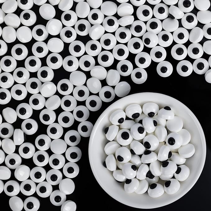 Edible Eyes Sprinkles for Cake Decorating,130g,Small Candy Eyeballs Eyes,Black and White Sugar Sprinkle for Halloween Dessert Backing,1 cm Eyeball Sprinkles for Cupcake Toppers Chocolate Cookie Donut Decoration,Birthday Holiday Children's Party Supplies