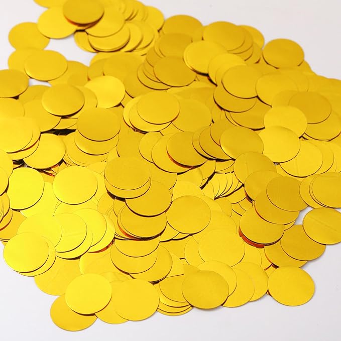 Gold Confetti Balloons, 25 Pcs Thickened 12 Inch Clear Latex Balloon with Confetti Inside for Graduation Decorations Engagement Bridal Shower Party Baby Shower Birthday Party Decoration Supplies