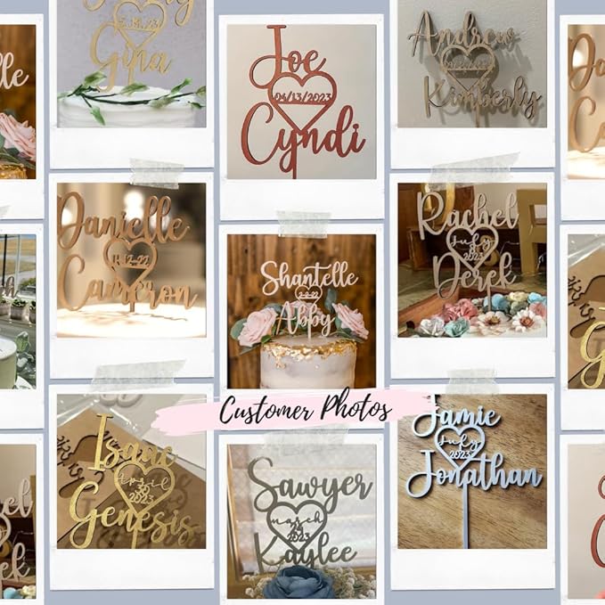 Wedding Cake Toppers, Wedding Cake Toppers Bride and Groom, Custom Cake Topper, Customize Your Own Anniversary Mr and Mrs Cake Topper