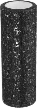 PATIKIL Tulle Fabric Rolls, 6 Inch by 10 Yards Fabric Spool Tulle Sparkling Ribbon Netting Sequin for DIY Tutu Skirts Crafts Wedding Party Decorations, Black