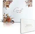 Mr&MrsGifts Elegant Wedding Guest Book Wedding Reception Hard Cover Guest Sign in Book for Wedding, Bridal and Baby Shower(Flower)