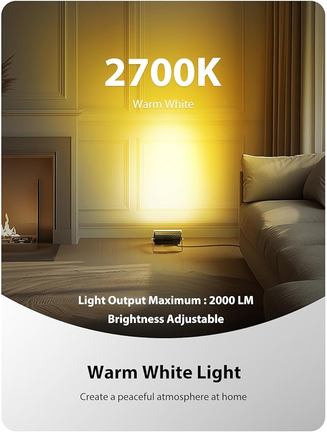 Onforu 25W RGB LED Flood Light Outdoor, 2000LM Color Changing Uplights with Remote, 2700K Warm White IP66 Stage Lights, Landscape Spotlights Indoor, Halloween Outdoor Uplighting for Events 6 Pack