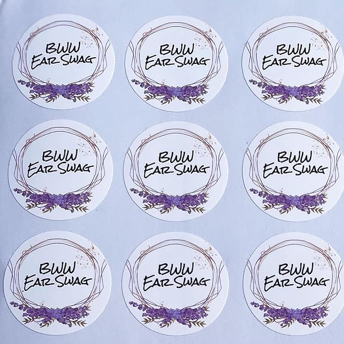 Custom Stickers for Weddings, Birthdays & Businesses - Personalized Labels with Your Logo - Waterproof, Fade and Heat Resistant - Pack of 100-1000 (Wreath Q, 2 Inch)
