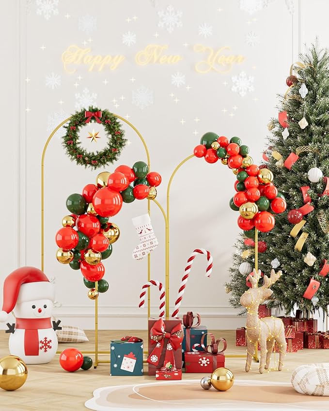 Wedding Arch Set of 3, Gold Metal Arch Backdrop Stand, Balloon Arch Stand Wedding Arch Frame for Ceremony Decoration (Gold, 6FT, 5FT, 4FT Backdrop)
