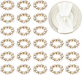 50Pcs Pearl Napkin Rings, Imitation Pearl Napkin Rings Holder, Disposable Beaded Serviette Napkin Buckles for Wedding Reception Party Banquet Dinner Table Decor (Pearl Gold, 50 Pcs)