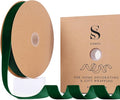 Dark Green Christmas Velvet Ribbon for Tree, Gift Wrapping, Flower Bouquet, Wreath Decorations, Bow Making 1'', 25 Yards