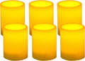 CANDLE CHOICE Battery Operated Flameless Votive Candles with Timer Long Lasting Realistic Flickering Electric Tea Lights Set Halloween Christmas Wedding Decorations Centerpieces Batteries Incl. 6 PCS