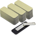 Name Tag/Badge Blanks - 100 Pack - 1" X 3" (Brushed Gold) Round Corners, Magnetic Backing
