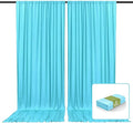 2 Panels Sky Blue Backdrop Curtain, 10 x 10 Feet Background Curtains for Parties, Weddings, Baby Showers, Bachelorette Halloween, Christmas Birthday Party Photoshoot Backdrop Curtains Decorations