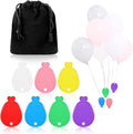 Aoriher 36 Pcs Colorful Plastic Balloon Weights Balloon Shaped Weights for Birthdays Weddings Party Holiday Celebration Decoration Supplies, White Purple Red Green Yellow Blue Pink