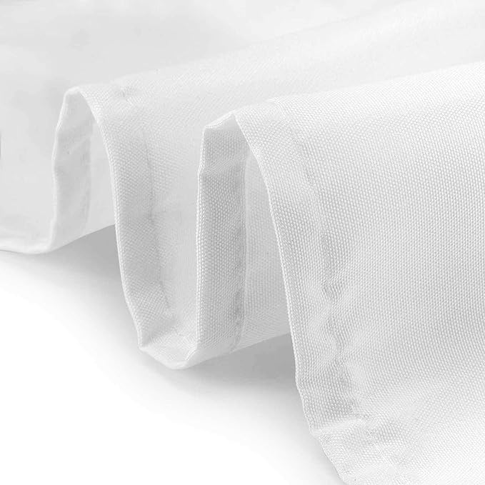 Lann's Linens - 10 Premium 90" Round Tablecloths for Wedding/Banquet/Restaurant - Polyester Fabric Table Cloths - White