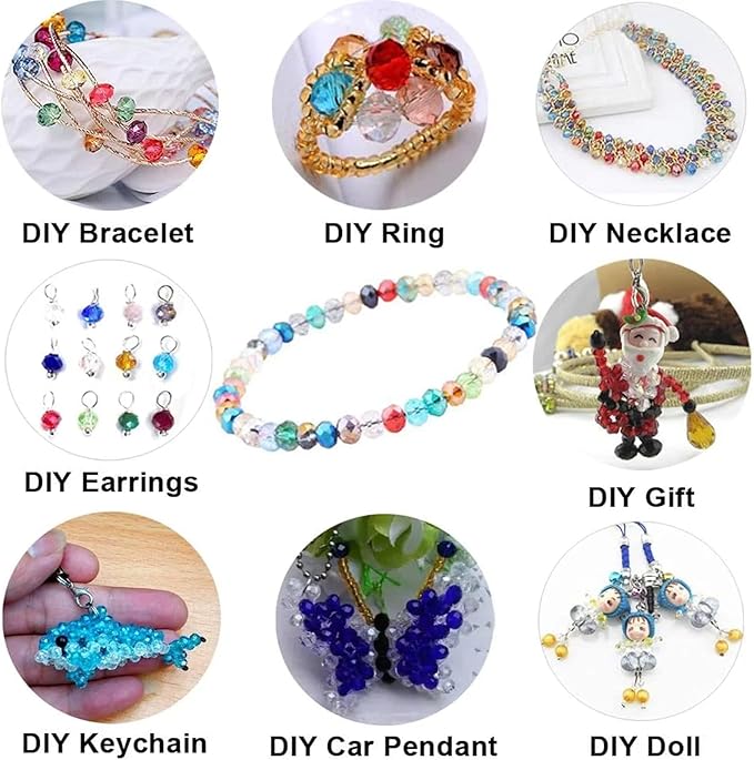 100PCS 8MM Crystal Glass Beads - Yellow Series Rondelle Faceted Crystal Glass Beads for Jewelry Making, Bracelet Making, DIY Crafts, Wind Chimes, Suncatchers