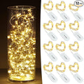 CYLAPEX 12 Pack Fairy Lights String Battery Operated Fairy Lights, 20 LED on 3.3ft Silvery Copper Wire, Firefly Lights Warm White for Wedding Party Mason Jar Christmas Decorations Bedroom Decor