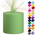 Tulle Fabric Roll, 6” by 200 Yards (600FT) Tulle Organza Fabric Spool for DIY Tutu Skirt Baby Shower Decor Wedding Backdrop Crafts Birthday Party Supplies (Mint)