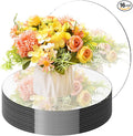 16PCS Acrylic Round Mirrors for Centerpieces Circle Mirror Tiles Candle Plate Set for Table Centerpieces Home Wall Mirror for Wedding Birthday Christmas Table Centerpieces Decorations (6inch + 8inch)