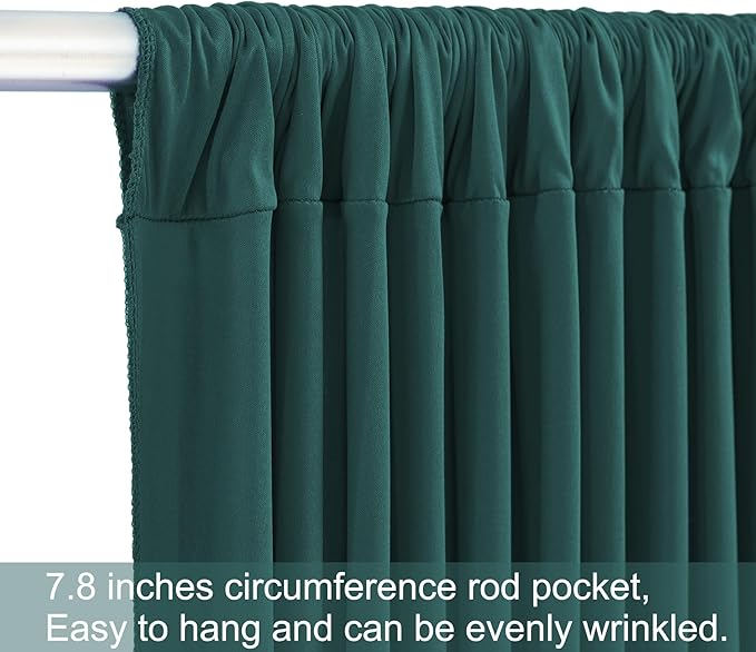 40ft x 12ft Emerald Green Backdrop Curtains Wrinkle Free Backdrop Curtain for Wedding Parties Fabric Backdrops Drapes Back Drop Cloth Bridal Shower Stage Curtains Wedding Decorations for Reception