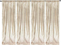 Champagne Sequin Backdrop Curtains 4 Panels 2FTx8FT Glitter Champagne Photo Backdrop Party Wedding Baby Shower Curtain Sparkle Photography Background
