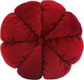 Flower Pillow Cushion Round Decorative Throw Pillow for Couch Bedroom Flower-Shaped Floor Cushion for Girls Kids (Wine Red, 15.7”)