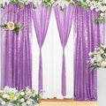 Eternal Beauty 4 PCS Sequin Backdrop Curtain, Sequin Wedding Backdrop for Christmas Party, Birthday (Lavender 2FTx8FT)