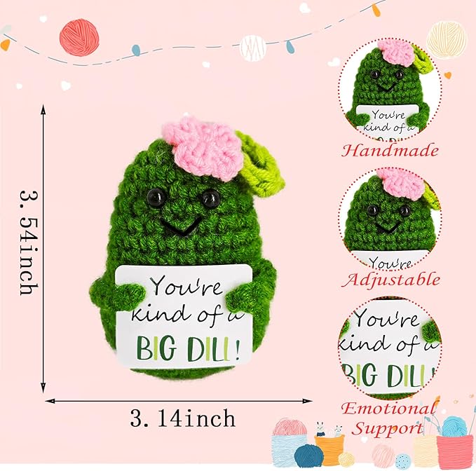 Emotional Support Crochets,Cute Melon Crochet Pattern,Handmade Crochet Melon Birthday Gift for Friend,Besties,Brother,Customized Graduation Gift,Funny Gifts,Funny Stuff