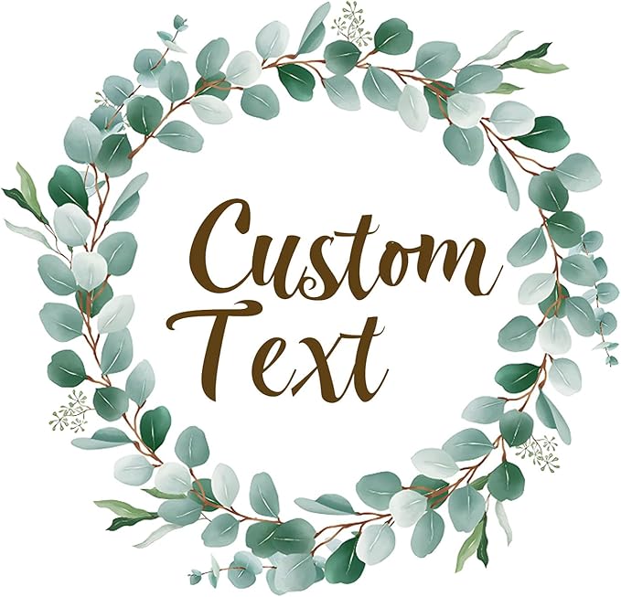 Premium Custom Stickers Labels - Personalized Stickers for Businesses Logo and Name. Birthday Pets and Label Product Boxes Wedding Favors Waterproof Labels (wreath 15, 3 inch)