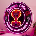 Custom Neon Sign, Personalized LoGo Neon Sign Customizable for Business, UV Bar Salon Beauty Studio Light Up Sign, LED Neon Name Sign Suitable for Wall Decoration