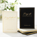 2 Pcs Wedding Vow Books His and Her to Husband Wife Wedding Must Have Registry Ideas Gold Foil Lined Page Premium Engagement Gift for Guest Groom Newly Engaged Couple(Black-White)
