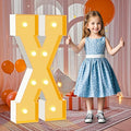 3FT Marquee Light Up Letters, Big Marquee Letter X, Pre-Cut Cardboard Letter Kit for Baby Shower Birthday, LED Marquee Letters for Engagement Wedding Party Decor Xmas Christmas Decorations