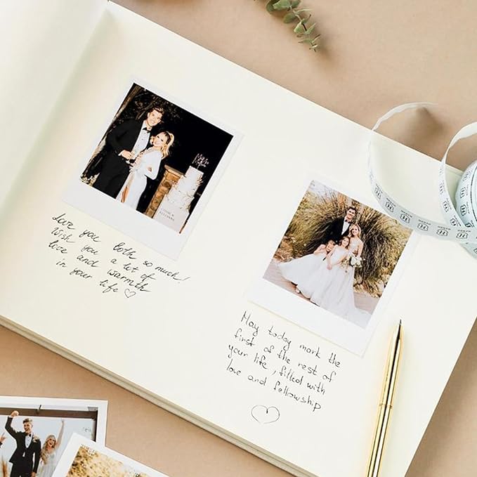 Mr&MrsGifts Elegant Wedding Guest Book Wedding Reception Hard Cover Guest Sign in Book for Bridal and Baby Shower(Sage Green)