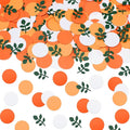 200 Pcs Little Cutie Baby Shower Confetti with Eucalyptus Decorations Hey Cutie Citrus Tangerine Themed Table Scatter Sprinkle Confetti Supplies (Orange Series)