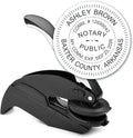 MaxMark Notary Seal Round Embosser for Arkansas State - Includes Gold Burst Seal Labels (50 Count)
