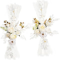Wedding Arch Flowers, Artificial Flowers for Reception Backdrop and Welcome Ceremony Sign, Large Flower Swag for Dreamy Romantic Wedding Ceremony Floral Decor - Pack of 2