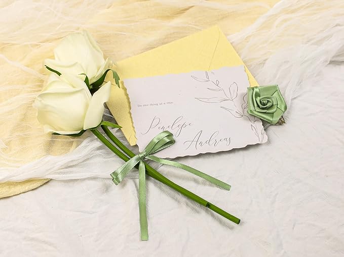 Sage Green Satin Ribbon 1/4 inch X Continuous 100 Yards, Single Face Polyester Ribbon Perfect for Gift Wrapping, Flower Bouquet, Wedding Decor, Crafts, Bow Making, Sewing and More