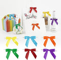 AIMUDI Rainbow Ribbon Bows 2.5" Satin Twist Tie Bows for Gift Wrapping Premade Satin Bows for Making Crafts Treat Bag Baby Shower Birthday Wedding LGBT Party Decoration, 60 PCs