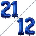 GOER Number 12 Balloons for 12th Birthday Sweet 12 Party Decorations,42 Inch Jumbo Foil Helium 21 Balloons for 21st Birthday Party Decoration (Blue)