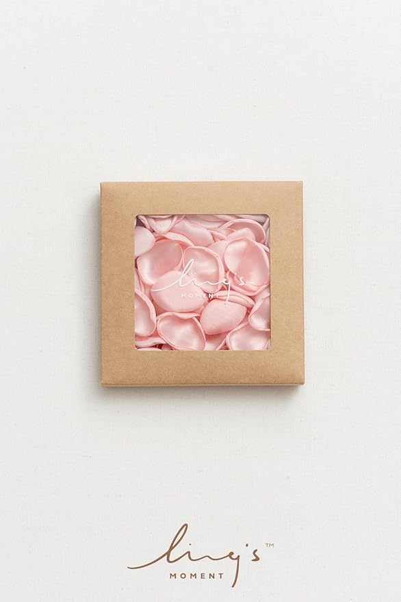 Ling's Moment Rose Petals, Silk Flower Petals for Wedding/Aisle/Flower Girl Baskets/Table Centerpiece Décor,etc.Blush Pink 200pcs