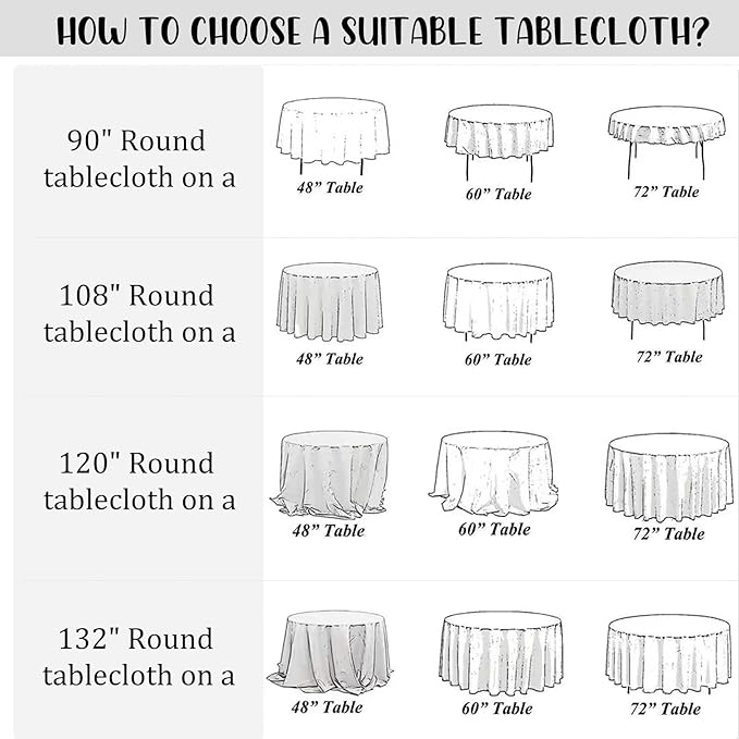 8 Pack Round Tablecloth 70 Inch White Round Table Covers Bulk Washable Polyester Fabric Table Clothes for Wedding Party Reception Banquet Buffet Restaurant (White, 70 Inch)