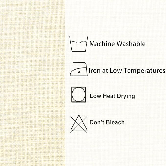 Hiasan Faux Linen Rectangle Tablecloth - Wrinkle and Stain Resistant Washable Table Cloth for Kitchen Dining Room Holiday Table Cover for Dinner, Champagne, 54 x 108 Inch