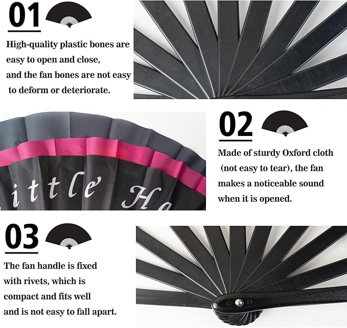 Custom Fans with Your Photo/Text - 13 Inch Personalized Folding Hand Fan for Line Dancing, Weddings, Parties | Decorative Gift for Women, Church Events & Dance Performances (5, 13 Inch)