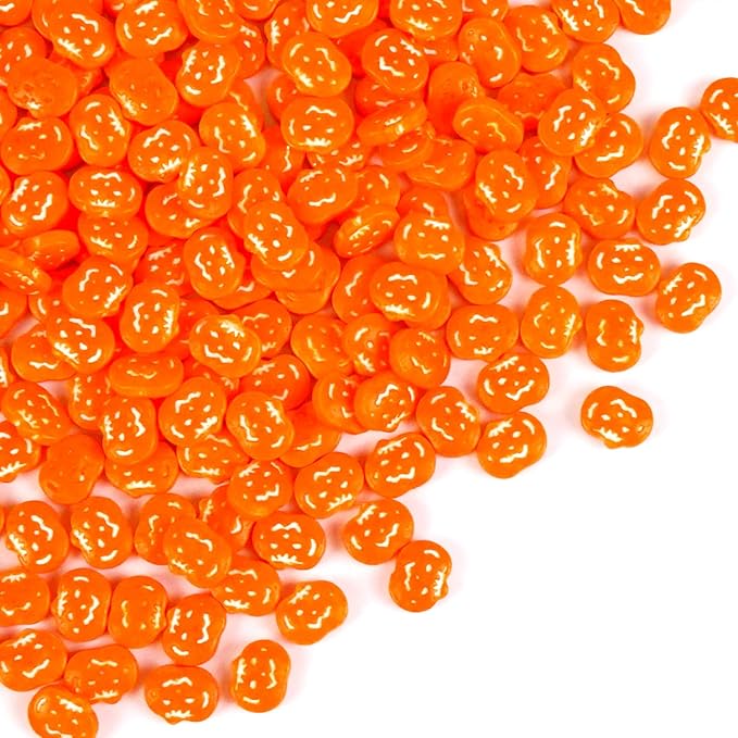 Edible Pumpkin Sprinkles for Cake Decorating, Halloween Orange Sugar Sprinkles, 150g/5.29oz, Perfect for Cake Decoration, Cupcake Decorations Ice Cream Toppings