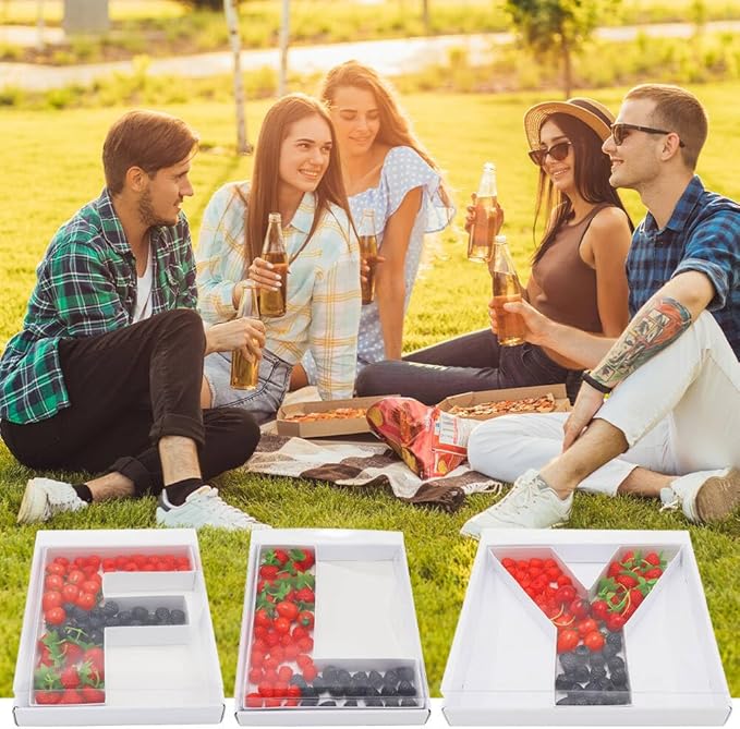 12" Fillable Cardboard Letter Charcuterie Gift Cupcake Box With Cover Sweets Packaging (F)