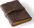 Leather Journal Notepad, Small Notebook 4.8x6.5 Inches, Mini Journal, Retro Premium Planner, Lined Diary Vintage Style, Ideal for Women and Men, Artists, Travelers, Dark Brown