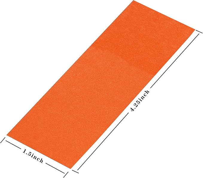 Germiwipe Paper Napkin Band Box of 500,Napkin Rings Self Adhesive,Silverware Wraps Bands (Orange - 500pcs)