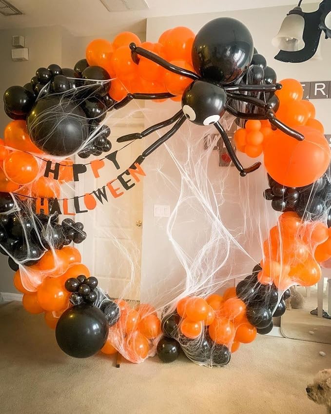 Bezente Black Balloons Latex Party Balloons - 150 Pack 5 inch Matte Black Helium Balloons for Black Themed Birthday Graduation Bridal Shower Halloween Party Decorations
